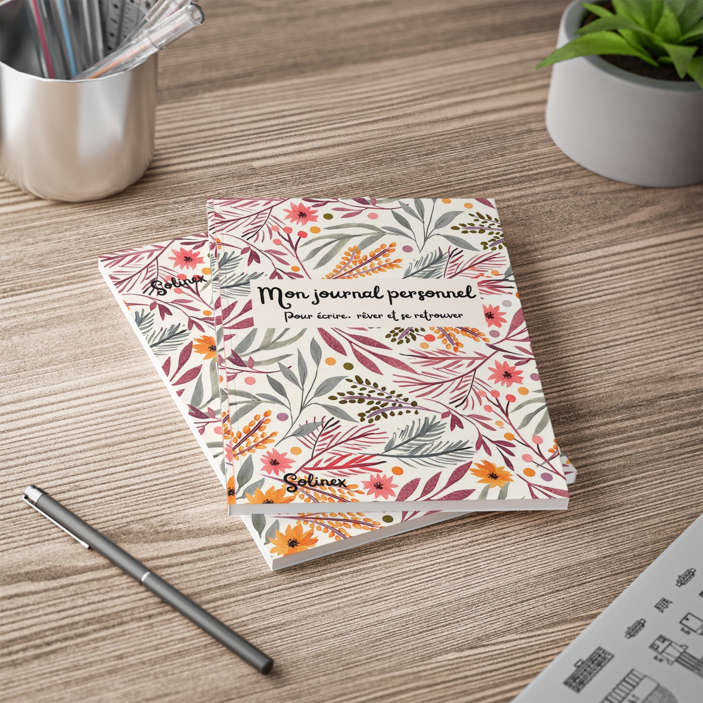 Mon journal personnel - Edition florale souple